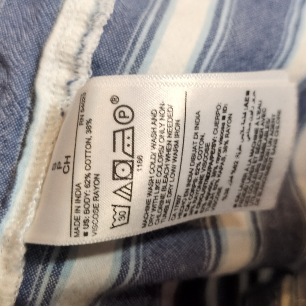 Old Navy Women's Blue & White Striped Button Farmhouse Dress Size S - Picture 5 of 6